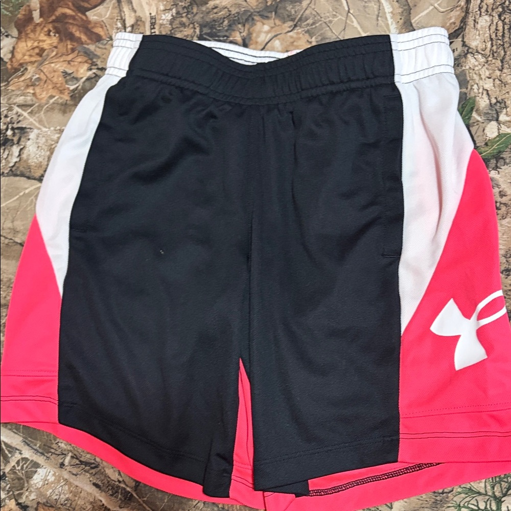 Under Armour Men's Athletic Shorts in Black and Pink